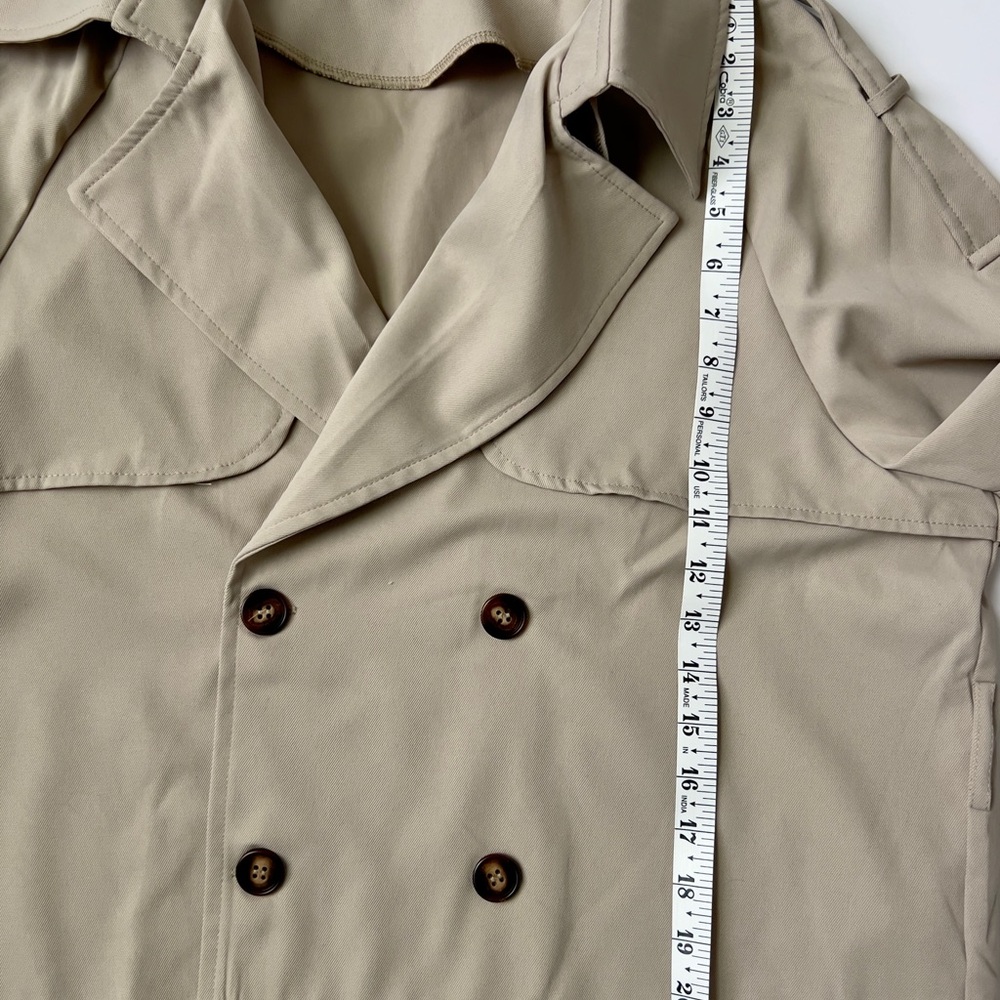 Women's Tan Double-Breasted Jacket - Picture 5 of 5